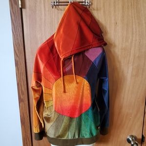 Aviator Nation Velvet Rainbow Sunburst Hoodie